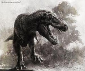 пазл Zhuchengtyrannus является одним из крупнейших плотоядных динозавров